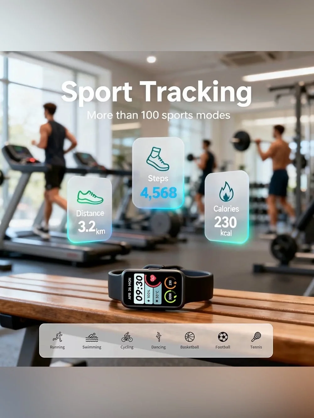Fitness Tracker for Men & Women with 1.47” HD Display